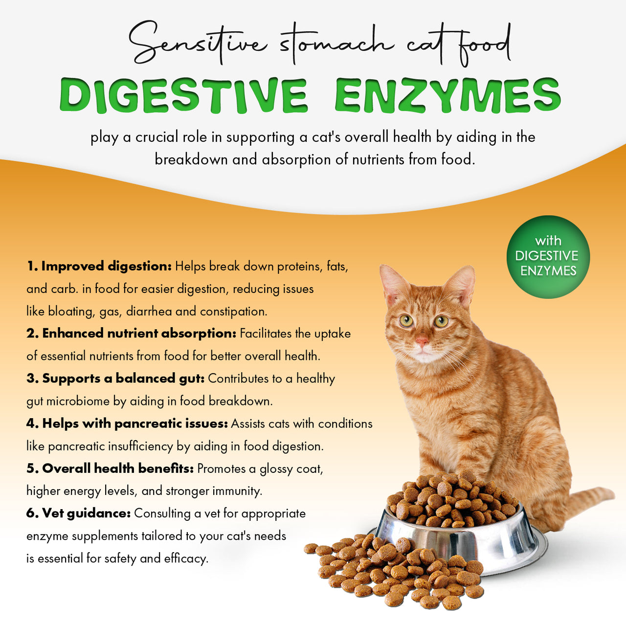 Freecatz Complete dry cat food for Sensitive stomach with Digestive en